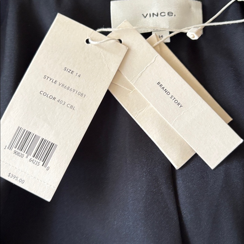 VINCE Concealed Closure Notch Lapel Blazer Black Size 14 NWT - Picture 11 of 14